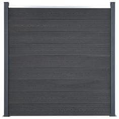 Greatstore Sada plotových dílců šedá 872 x 186 cm WPC