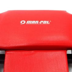 MAR-POL Montážní pojízdné lehátko, stolička 2v1 červená M80093A