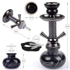 koryworld Vodní dýmka - SHISHA černé barvy 26cm/1 inhalační hadička