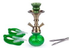 koryworld Vodní dýmka - SHISHA v zelené barvě 26cm/2 inhalační hadičky