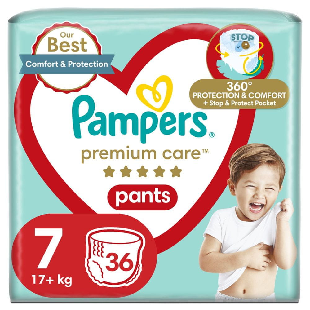 Levně Pampers Premium Care pants vel. 7, 36 ks, 17kg+