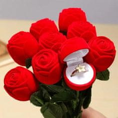 VIVVA® 1ks sametová krabička na květinový prsten | ROSABOX