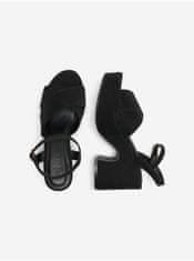 ONLY Černé dámské sandály na podpatku v semišové úpravě ONLY Alba-1 36