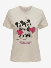 ONLY Béžové dámské tričko ONLY Mickey S