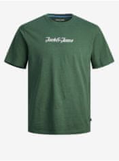 Jack&Jones Tmavě zelené pánské tričko Jack & Jones Henry M
