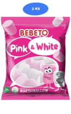 Bebeto  marshmallow Pink&White 60g (2 ks)