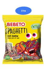 Bebeto  kyselé želé špagety Rainbow 80g (2 ks)