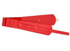 Camerazar Dámský elastický korzetový pásek z ekologické kůže, zlatá spona, šířka 6,3 cm, délka 89-105 cm