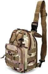 Camerazar Vojenský taktický batoh přes rameno SURVIVAL MORO, odolný nylon 600D, systém Molle/Pals, 28x20x10 cm