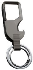 Camerazar Pánský kovový otvírák na klíče s karabinkou, délka 9 cm, šířka 3 cm