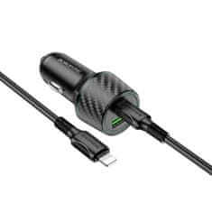 Borofone Rychlonabíječka do auta BZ21 vč. datového kabelu Lightning Dual 48W černá