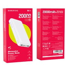 Borofone Powerbank BJ3A Minimalist 20000mAh bílá
