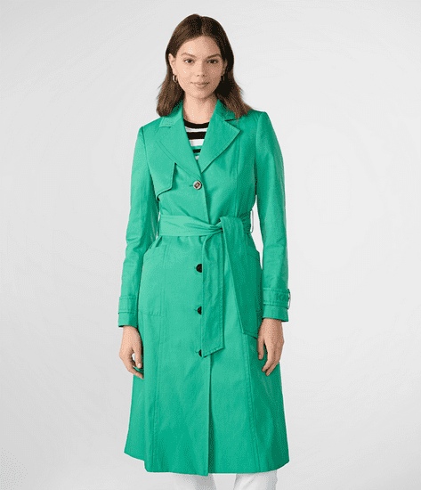 Karl Lagerfeld KARL LAGERFELD dámský zelený trenčkot kabát TWILL AKCE do 17.4.