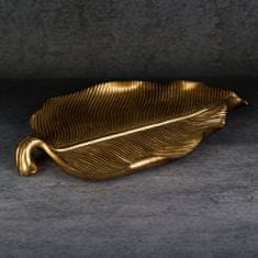 Eurofirany Dekorativní talíř AMARI 31x19 Eurofirany zlatý