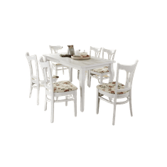 Domus Mobili Italy (3306) BARI jídelní židle buk bílá/béžová, set 2 ks