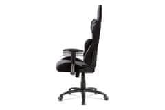 Autronic Kancelářská židle Kancelářská židle houpací mech., šedá látka, kovový kříž (KA-F01 GREY)