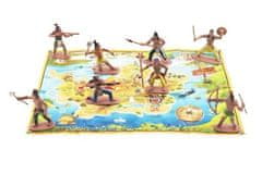 INTEREST Figurky indiáni s mapou plast 6cm v sáčku.