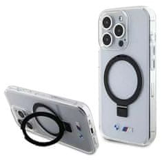 Bmw hard silikonový kryt na iPhone 15 PRO MAX 6.7" transparent Ring Stand M Collection MagSafe