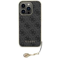 Guess hard silikonové pouzdro iPhone 15 PRO 6.1" grey 4G Charms Collection