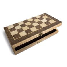INTEREST Dřevěné šachy + hrací deska 29,5 cm × 29,5 cm..