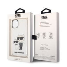 Karl Lagerfeld  IML Glitter Karl and Choupette NFT Zadní Kryt pro iPhone 11 Transparent