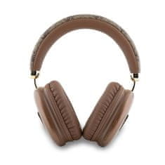 Guess  PU Leather 4G Triangle Logo Bluetooth Stereo Headphone Brown