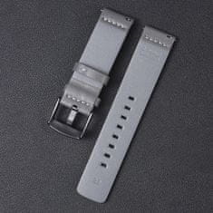 BStrap Fine Leather řemínek na Xiaomi Amazfit GTR Mini, gray