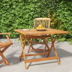 Greatstore Skládací zahradní stůl 90 x 90 x 75 cm masivní akáciové dřevo