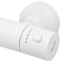 REA Sprchový set s termostatem Lungo bílý - vanová baterie, dešťová a ruční sprcha