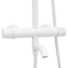 REA Sprchový set s termostatem Lungo bílý - vanová baterie, dešťová a ruční sprcha