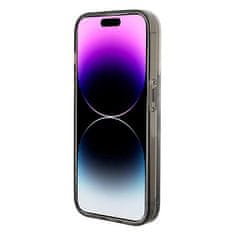 Karl Lagerfeld hard silikonový obal iPhone 15 6.1" Transparentní Liquid Glitter Ikonik
