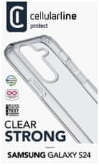 CellularLine Zadní čirý kryt s ochranným rámečkem Cellularline Clear Duo pro Samsung Galaxy S24