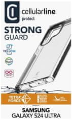CellularLine Ultra ochranné pouzdro Cellularline Tetra Force Strong Guard pro Samsung Galaxy S24 Ultra, transparentní