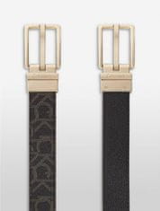Calvin Klein Dámský oboustranný pásek Logo hnědý a černý M
