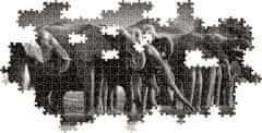 Clementoni Panoramatické puzzle Stádo slonů 1000 dílků