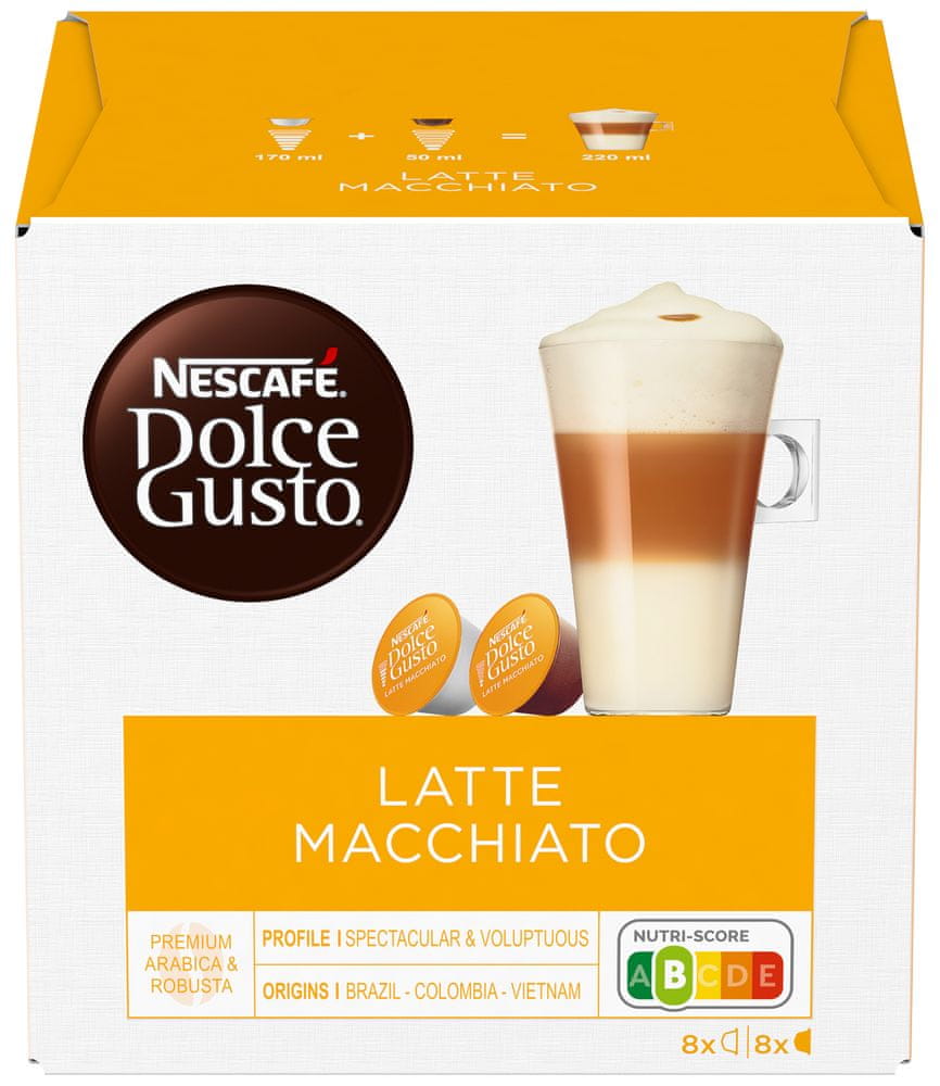Levně NESCAFÉ Dolce Gusto Latte Macchiato – kávové kapsle – 16 ks