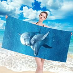 Inny Plážová osuška 100x180 modří delfíni