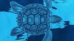 Inny Plážová osuška 100x180 modrá námořnická želva