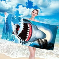 Inny Plážová osuška 100x180 modrý žralok