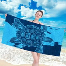 Inny Plážová osuška 100x180 modrá námořnická želva
