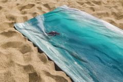Inny Plážová osuška 100x180 tyrkysová Surfování na oceánu
