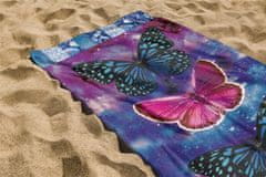Inny Plážová osuška 100x180 pestrobarevní galaktičtí motýli