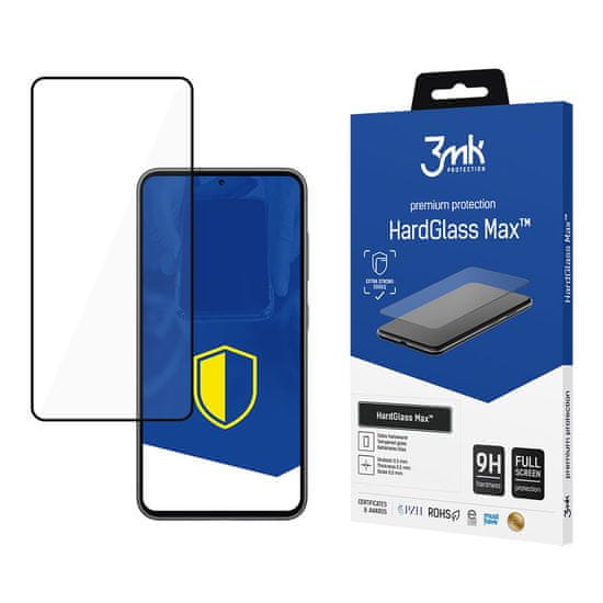 3MK tvrzené sklo HardGlass MAX pro Samsung Galaxy S24, černá