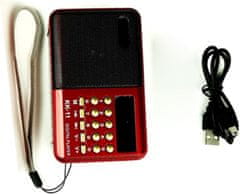Pronett XJ5097 Mini kapesní rádio USB modré
