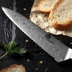 Dellinger Nůž na pečivo, Dellinger Rose-Wood Damascus