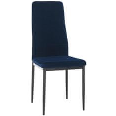 KONDELA Jídelní židle Coleta Nova - modrá (Velvet) / černá