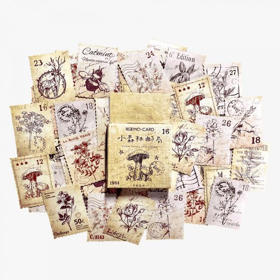 KN Sada 46 samolepek - Vintage Poštovní známky