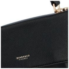 DIANA & CO Elegantní dámská kabelka s kapsou na přední straně Elka, černá