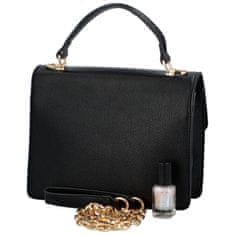 DIANA & CO Elegantní dámská kabelka s kapsou na přední straně Elka, černá