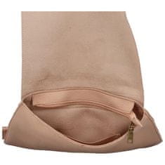 MaxFly Stylový dámský koženkový kabelko-batoh Octavius, starorůžový